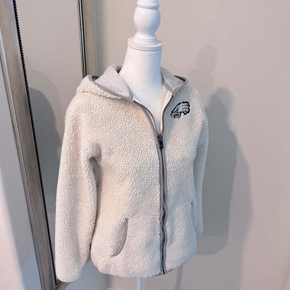 NFL Juniors Collection Philadelphia Eagles fleece zip up hoodie 🤍🦅💚